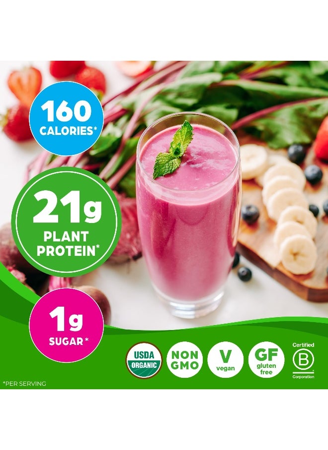 Organic Vegan Protein + 50 Superfoods Powder, Vanilla Bean - 21g Plant Based Protein, 8g Prebiotic Fiber, No Lactose Ingredients, Gluten Free, No Added Sugar, 1.12 lb (Packaging May Vary)