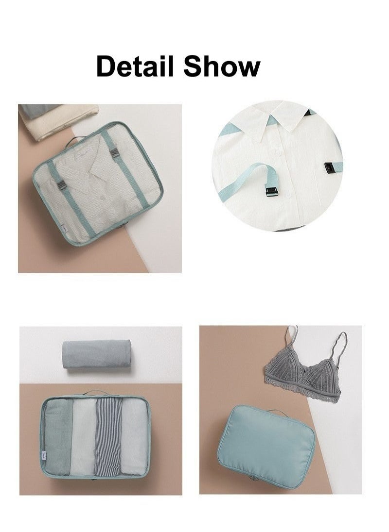 8-piece travel organizer luggage set suitable for digital toiletries and cosmetics storage bags, suitable for clothes, shoes, suitcases and travel bags