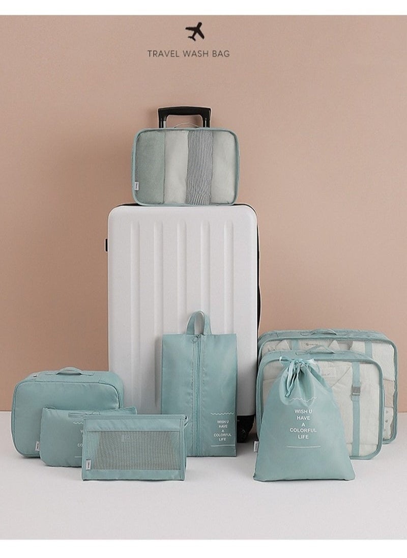 8-piece travel organizer luggage set suitable for digital toiletries and cosmetics storage bags, suitable for clothes, shoes, suitcases and travel bags
