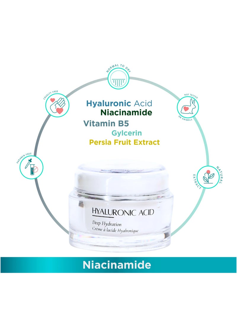 Solimar Paris Hyaluronic Acid Cream – Deep Hydration & Plumping Moisturizer, 50ml