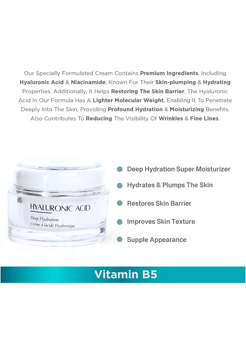 Solimar Paris Hyaluronic Acid Cream – Deep Hydration & Plumping Moisturizer, 50ml