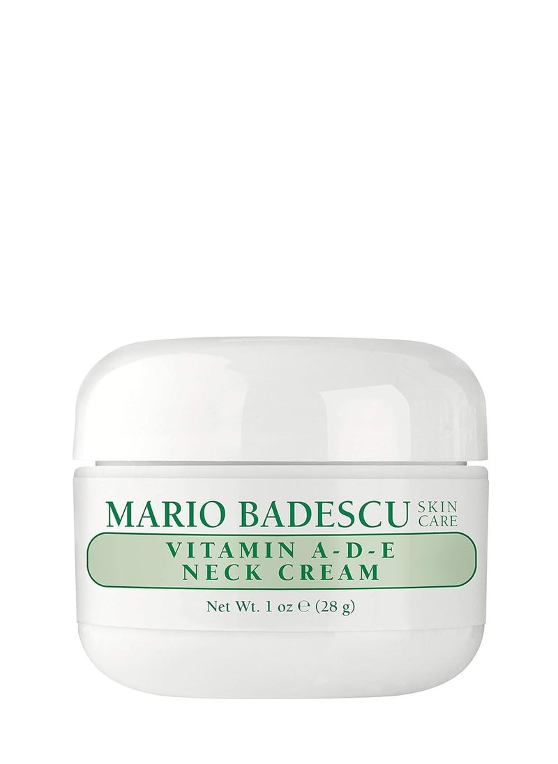 Mario Badescu Vitamin A-D-E Neck Cream for All Skin Types |Neck Cream that Firms and Hydrates |Formulated with Rice Bran Oil & Vitamin A and E|1 Ounce