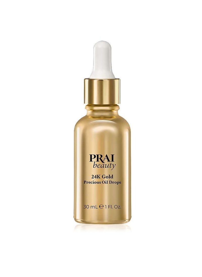 PRAI Beauty 24K Gold Precious Oil Drops - Cruelty Free - 1 Oz