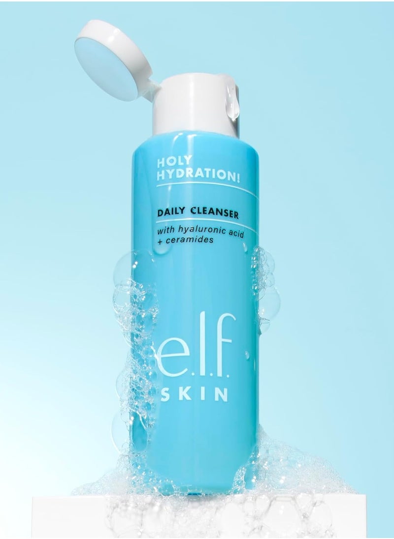 e.l.f. SKIN Holy Hydration! Daily Cleanser, Face Cleanser For Washing Away Excess Oil, Impurities & Makeup, Made With Hyaluronic Acid, Vegan & Cruelty-Free