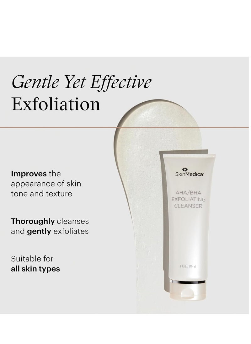 SkinMedica AHA/BHA Exfoliating Cleanser - Gently Scrub Away Dead Skin with Exfoliating Face Wash Cleanser, Improving the Appearance of Skin Tone and Texture, 6 Fl Oz
