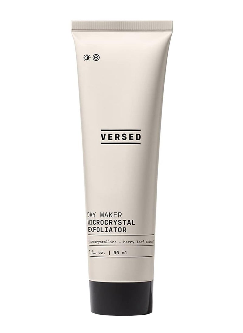 Versed Day Maker Microcrystal Exfoliating Cleanser - Creamy Facial Wash Helps Clear Dead Skin Cells - Microcrystalline, Biodegradable Alternative to Microbeads - Vegan (3 fl oz)