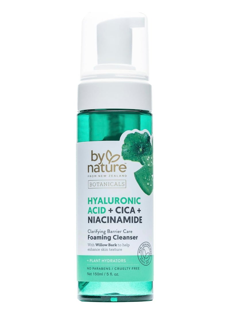 By Nature Foaming Cleanser with Hyaluronic Acid + Cica - Hydrating Face Cleanser For Bright and Fresh Skin - Skincare from New Zealand - 5 fl.oz