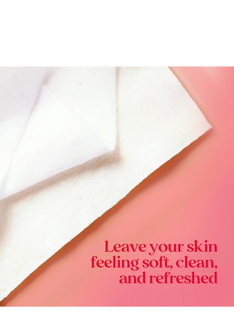 Burt's Bees Pink Grapefruit Face Wipes, for All Skin Types, Hydrating Makeup Remover & Facial Cleansing Towelettes, 30 Ct. (3-Pack)