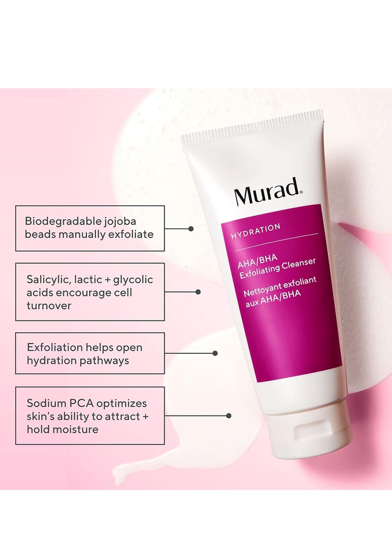 Murad AHA/BHA Exfoliating Cleanser - Hydration Exfoliating & Moisturizing Salicylic, Lactic and Glycolic Acid Face Wash - Creamy Skin Smoothing Treatment Backed by Science