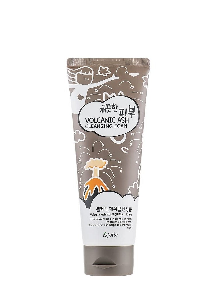 esfolio Volcanic Ash Cleansing Foam – Deep Pore Cleanser for Oily & Acne-Prone Skin – Hydrating Facial Wash with & Natural Ingredients – Gentle Foaming Cleanser for Sensitive Skin (5.29 OZ-150ML)