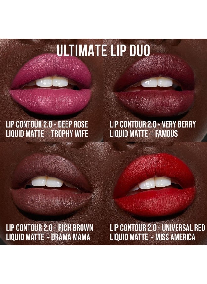 HUDA BEAUTY Lip Contour 2.0 Automatic Matte Lip Pencil Very Berry