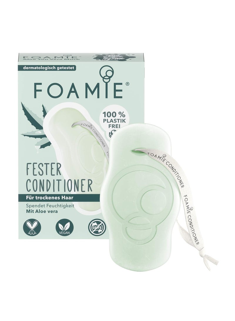 Foamie Aloe You Vera Much Conditioner Bar - All-Natural, Eco-Friendly, Plastic-Free, Cruelty-Free, Vegan for Dry & All Hair Types