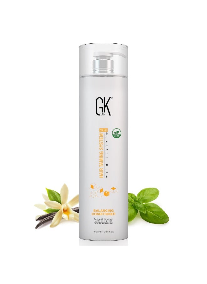 Global Keratin Balancing Conditioner (33.8 Fl Oz/1000ml) For Oily & Color Treated Hair Daily Use After Shampoo Conditioning Deep Cleanser & Impurities Remover Restores pH Levels