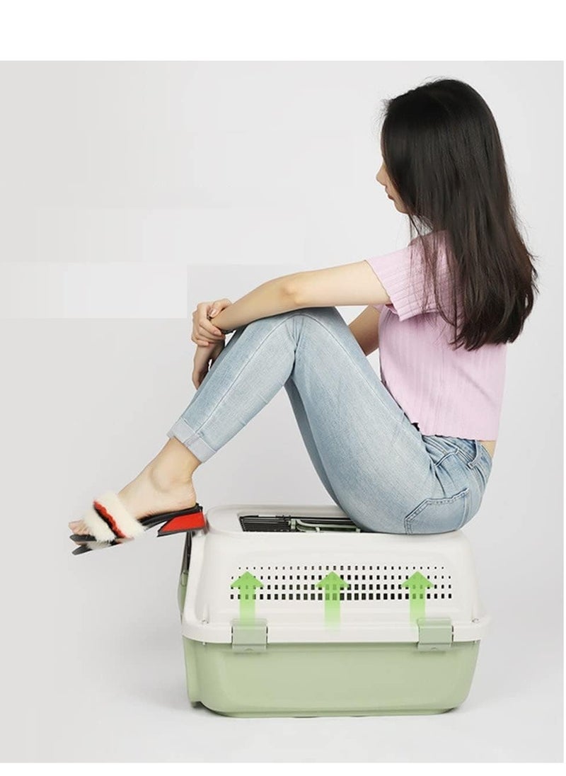 COOLBABY Pet Carrier Cat Dog Suitcase Air Transport Box Travel Hospital Carry Case Container Car Box Air Transport Carry Bag Transport Cat Dog Cage Outbox Camping Carry