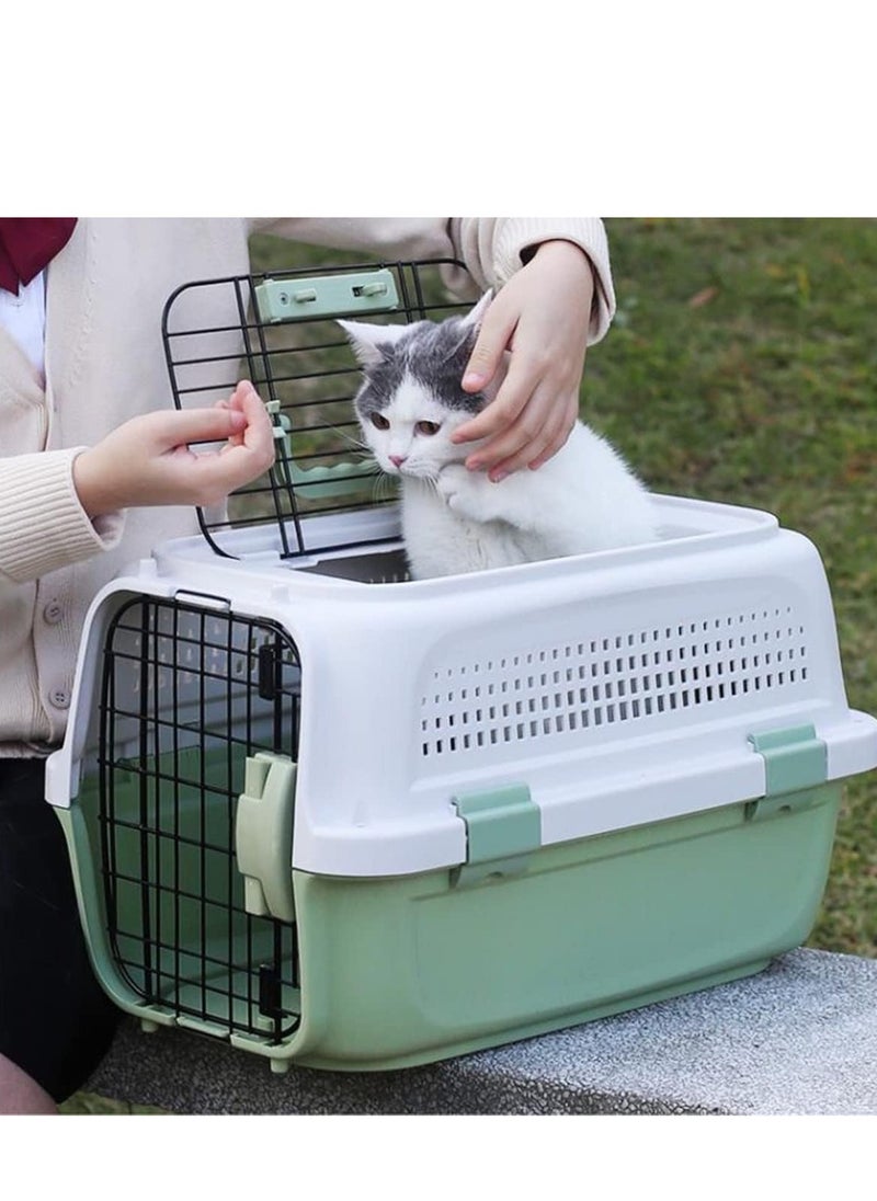 COOLBABY Pet Carrier Cat Dog Suitcase Air Transport Box Travel Hospital Carry Case Container Car Box Air Transport Carry Bag Transport Cat Dog Cage Outbox Camping Carry