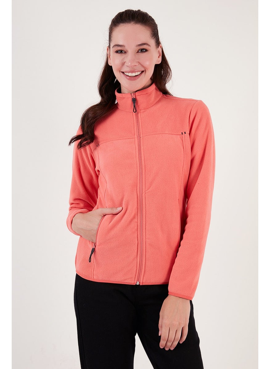 Slim Fit Anti-Pilling Non-Pilling Zippered Pocket Fleece Cardigan Women's POLAR 5907002
