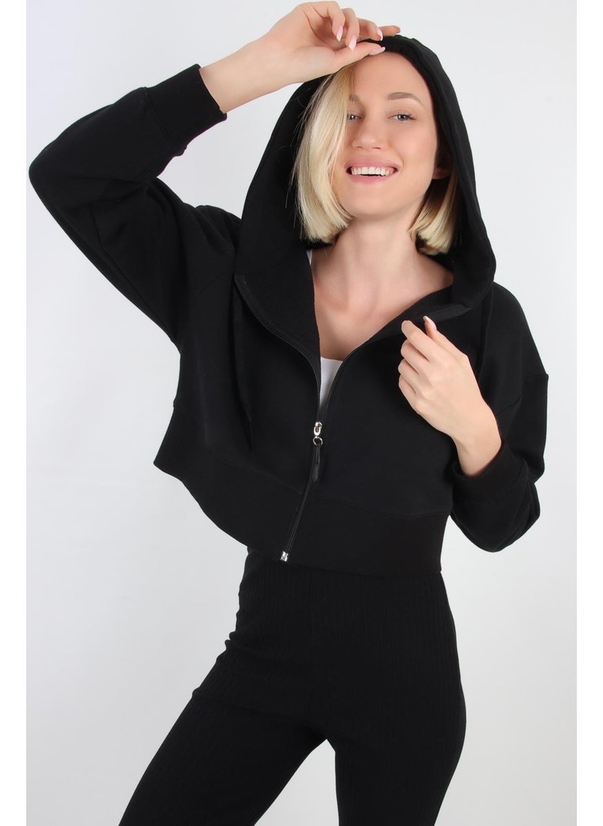Crop Hoodie Cardigan (B20-5013)
