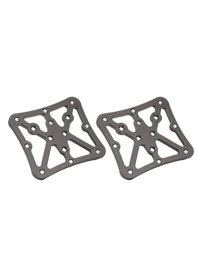 A Pair Aluminum Road Bicycle Pedal Platform Converter Adapter Small Size Bike Cycling AccessoriesBlack