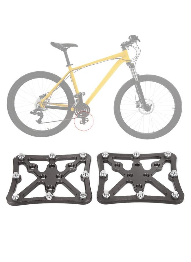 A Pair Aluminum Road Bicycle Pedal Platform Converter Adapter Small Size Bike Cycling AccessoriesBlack
