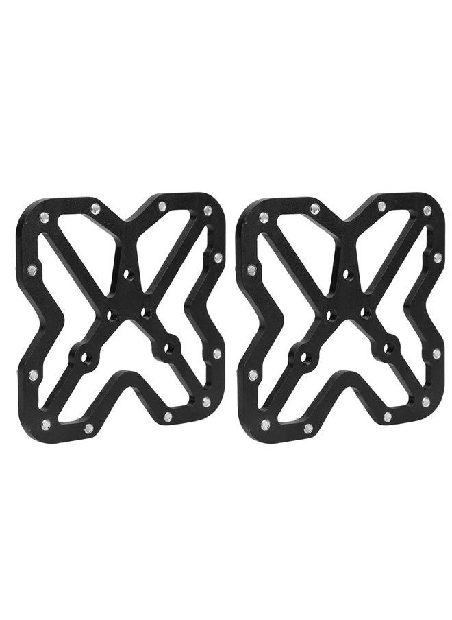 1 Pair  Aluminum Alloy Bike Bicyle Large Clipless Pedal Platform Adapters for SPDBlack