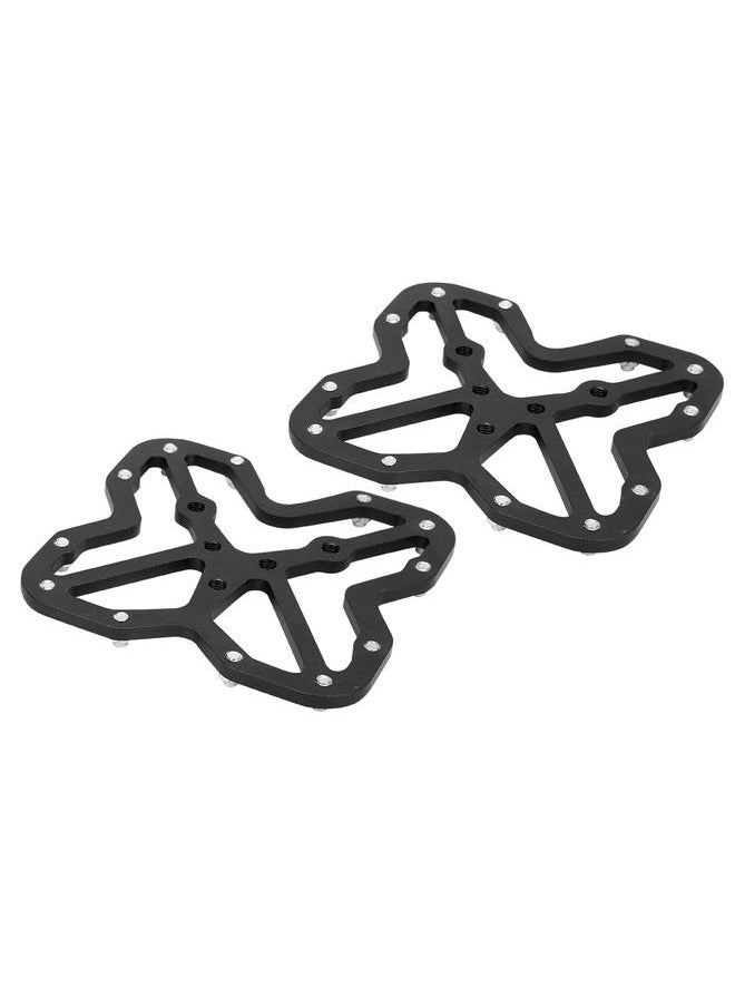 1 Pair  Aluminum Alloy Bike Bicyle Large Clipless Pedal Platform Adapters for SPDBlack