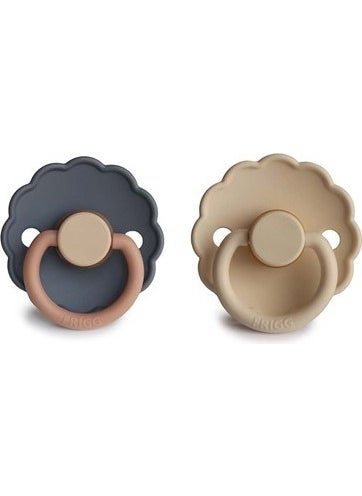 Daisy Double Rubber Pacifier - Aurora / Croissant 6-18 Months