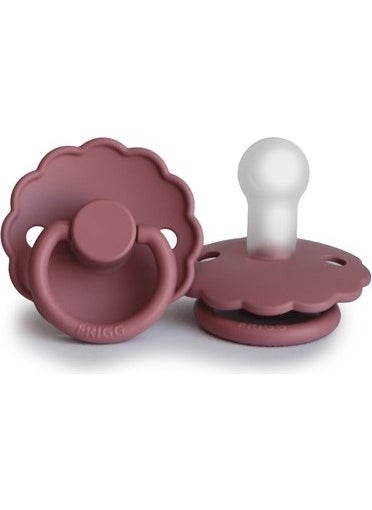 Frıgg Daisy Silicone Pacifier - Dusty Rose 0-6 Months