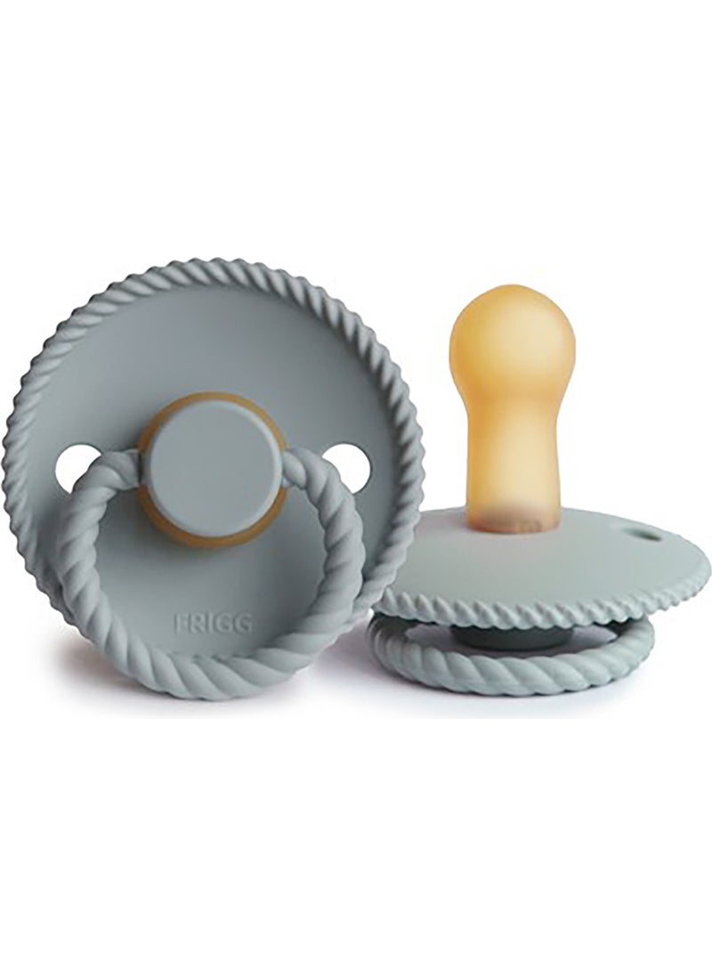 Frıgg Rope Design Rubber Pacifier French Gray 6-18 Months