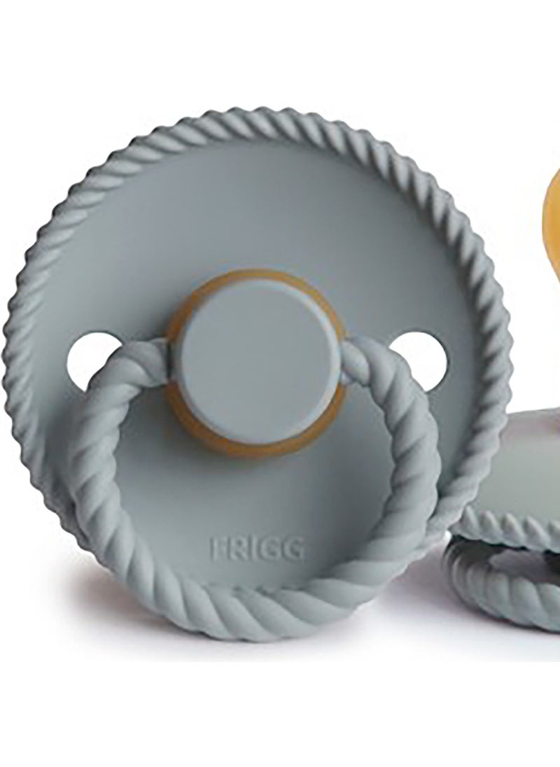 Frıgg Rope Design Rubber Pacifier French Gray 6-18 Months