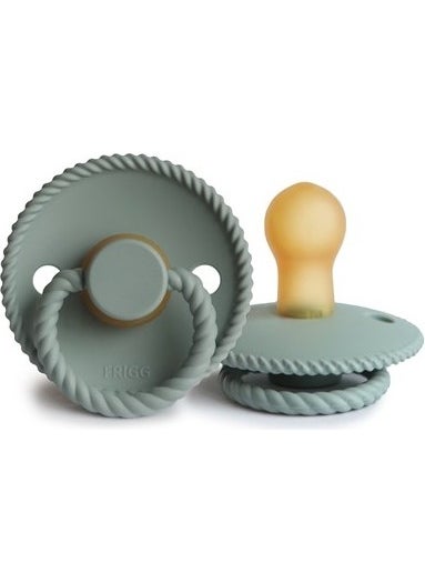 Rope Rubber Pacifier - Sage 6-18 Months