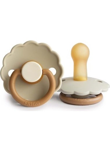 Frıgg Daisy Rubber Pacifier - Desert 6-18 Months