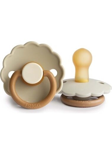Frıgg Daisy Rubber Pacifier - Desert 6-18 Months