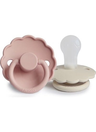 Frıgg Daisy Double Silicone Pacifier - Blush/cream 0-6 Months