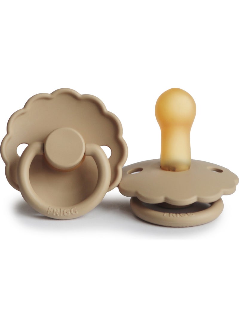 Daisy Rubber Pacifier - Croissant 0-6 Months