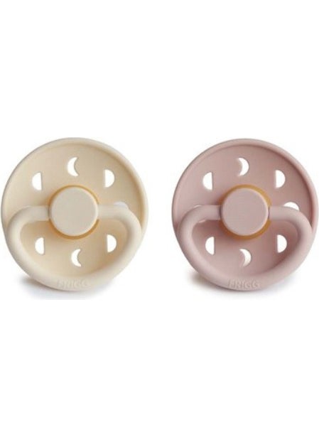 Frıgg Moon Phase Double Rubber Pacifier - Blush / Cream 0-6 Months