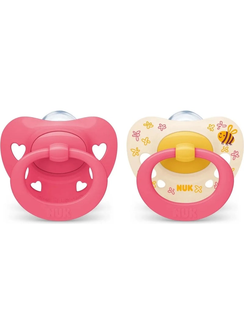 Signature Silicone Pacifier with Storage Box 2 pcs 6-18 Months Girl