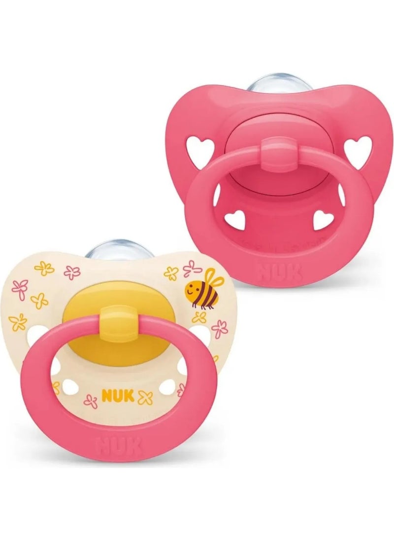 Signature Silicone Pacifier with Storage Box 2 pcs 6-18 Months Girl