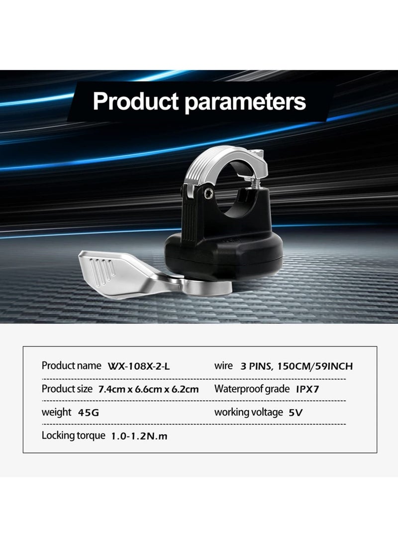 Thumb Throttle 108X Left Hand Ebike Accelerator Speed Control 3 Pin for Electric Scooter 12V-72V Universal Speed Throttle