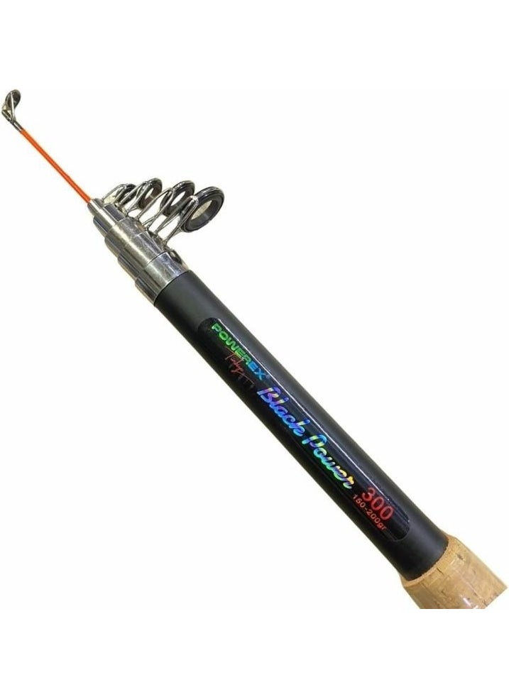 Black Power 3.60M. 150-200GR. Mushroom Long Handle Telescopic Fishing Pole with Thrower