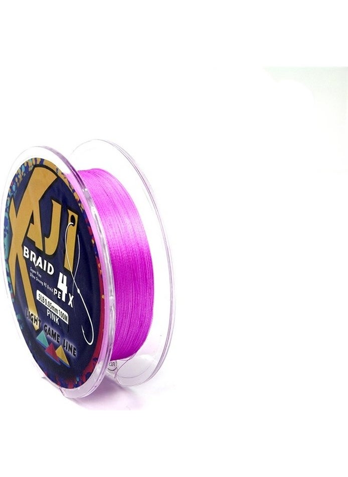 Aji Light Game Braid 4x 100MT Pink Pe Ip Fishing Line
