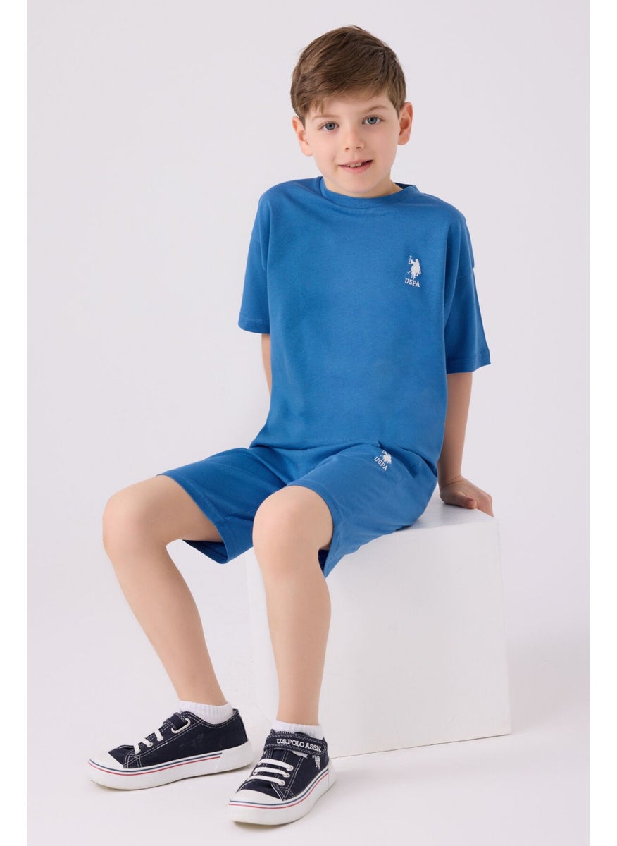 Boys Light Blue Bermuda Set