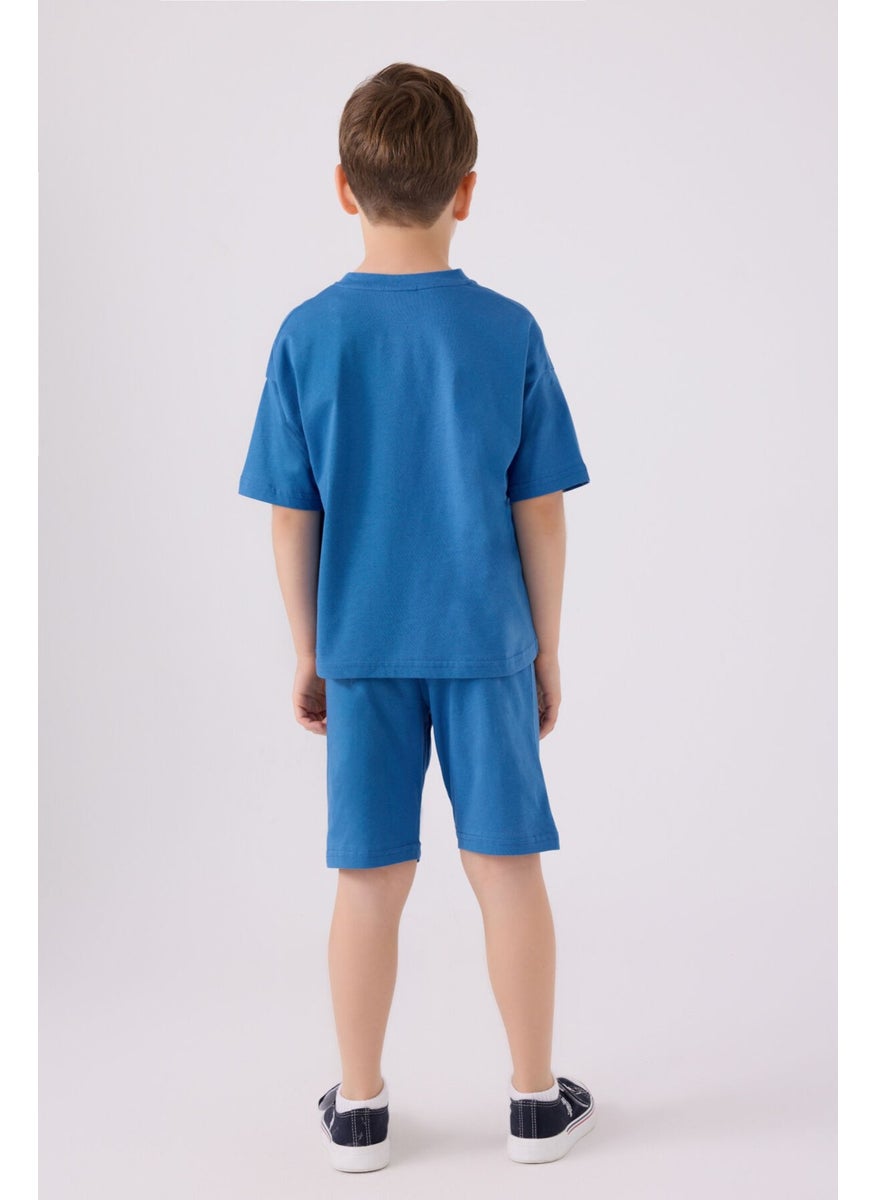 Boys Light Blue Bermuda Set