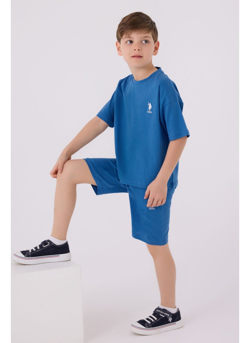 Boys Light Blue Bermuda Set