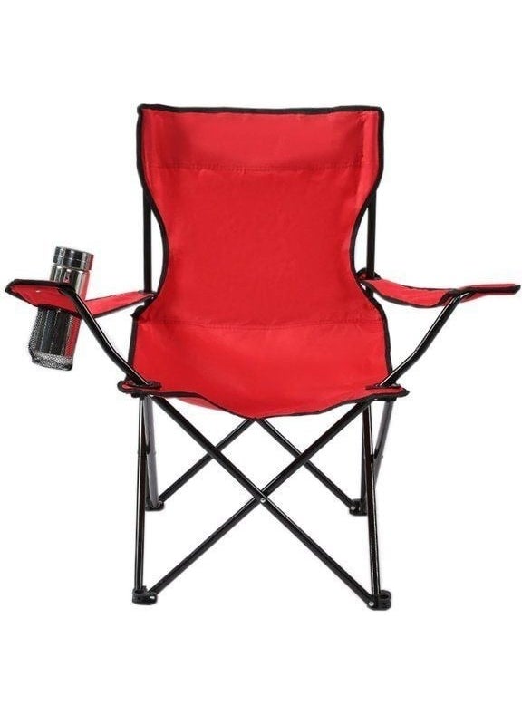 Folding Camping Chair with Arm Rejisor Red
