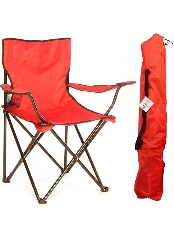 Folding Camping Chair with Arm Rejisor Red