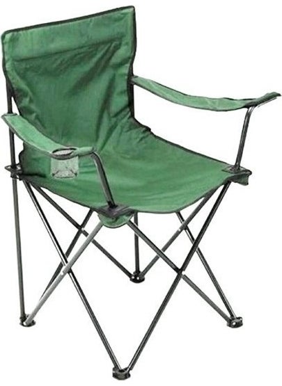Folding Camping Chair with Arm - Green