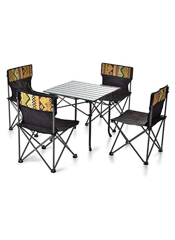 Camp Chairs Table Set Foldable Frame for Camping, Sporting Events, Beach, Travel, Backyard, Patio, etc