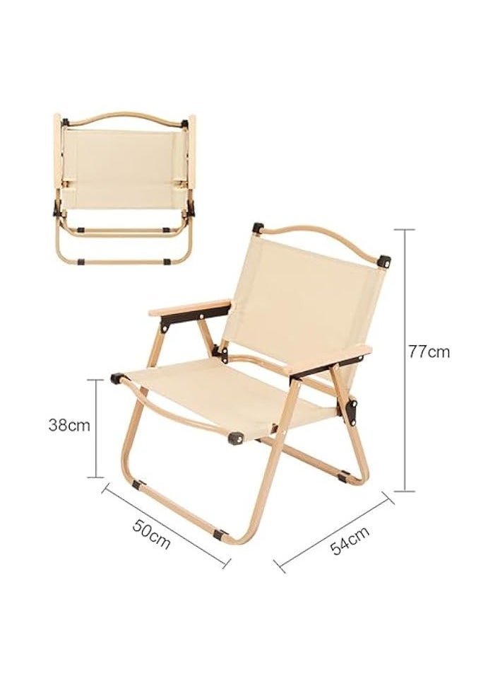 Outdoor Foldable Camping Chair, Heavy Duty Portable Beach Chair for BBQ/Hiking/Fishing/Picnic