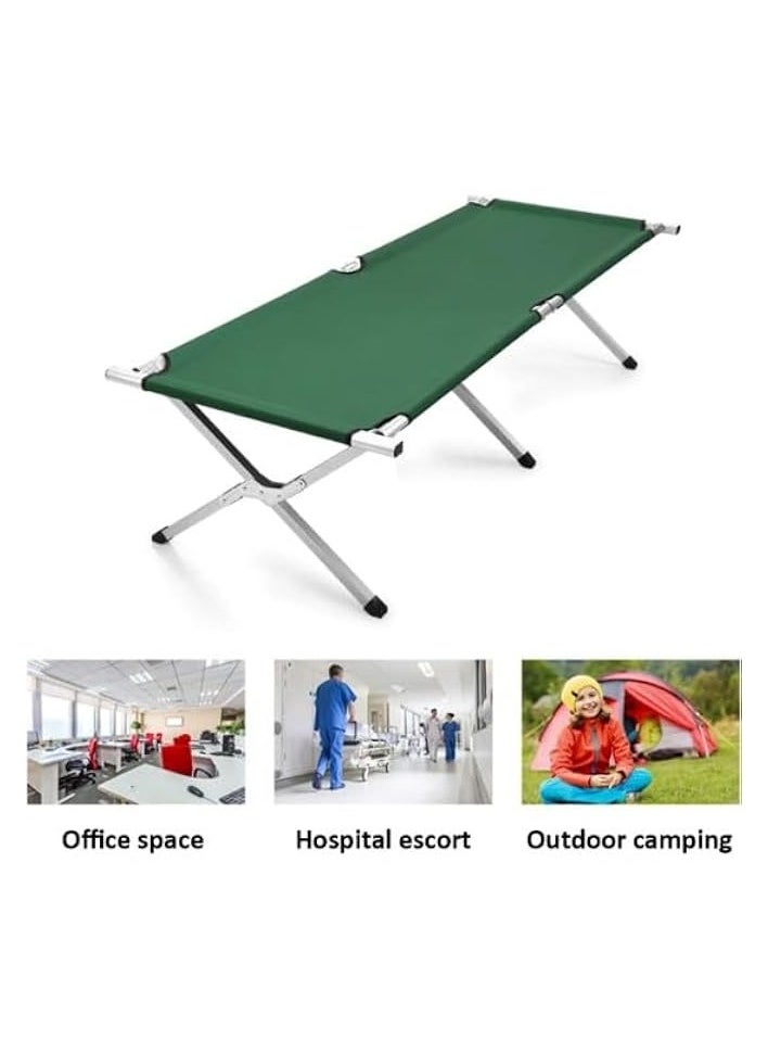 Folding Camping Cot for Adults, Portable Camp Bed, Lightweight, Extra Wide, Travel Sleeping Cots for Outdoor Hiking BBQ Office Nap Beach Vacation |188*64*42cm