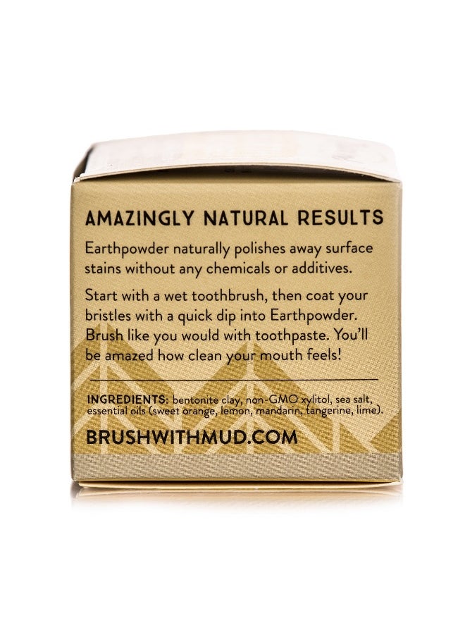 Earthpowder - All Natural Tooth and Gum Powder Bentonite Clay, Vegan Organic Non-Fluoride No